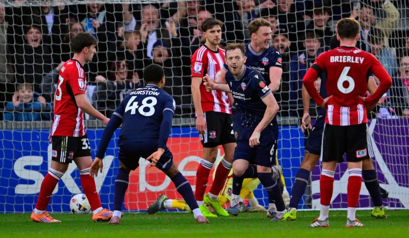 Bolton score against Exeter. Pic from PPAUK