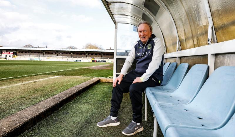 Neil Warnock at Plainmoor. Pic from PPAUK