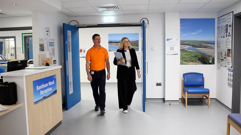 Paul "Robbie" Roberts and Sharon Clough, Hospital Environments Officer who took part in the assessments