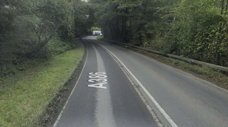 Drivers were diverted as delays built between Grenofen and Horrabridge (Image: Google Maps)