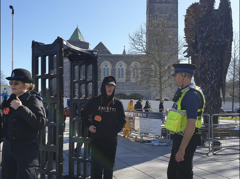 Officers demonstrated equipment designed to detect weapons (Image- D&C Police)