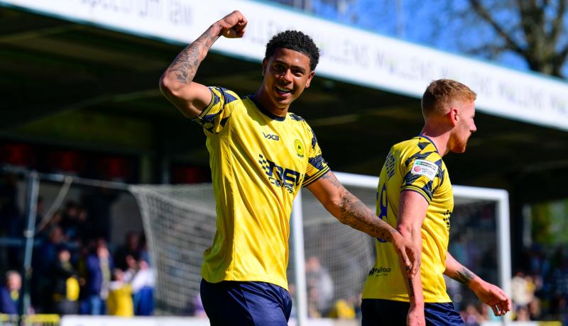 Goal celebrations for Reece Evans. Pic from PPAUK