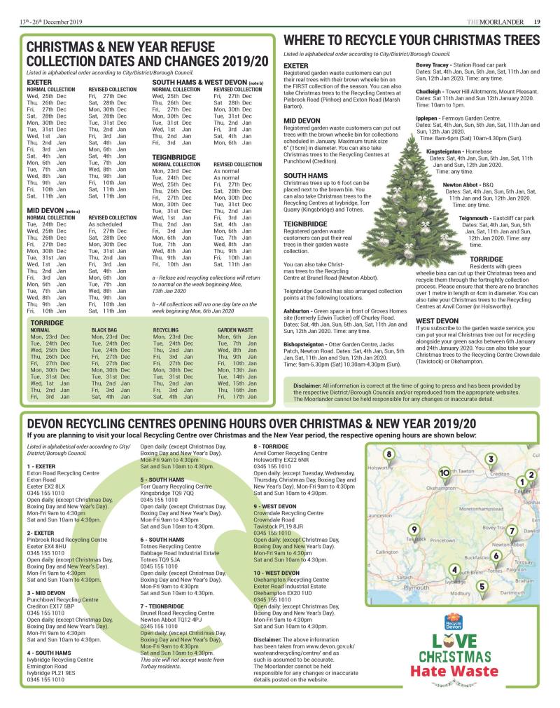 Recycling over Christmas