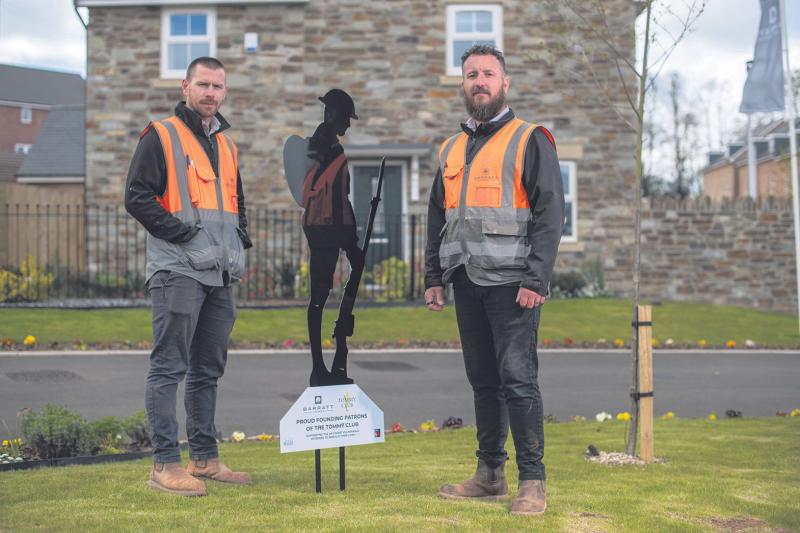 Ex-army site managers install Tommy figures in show home gardens across Devon